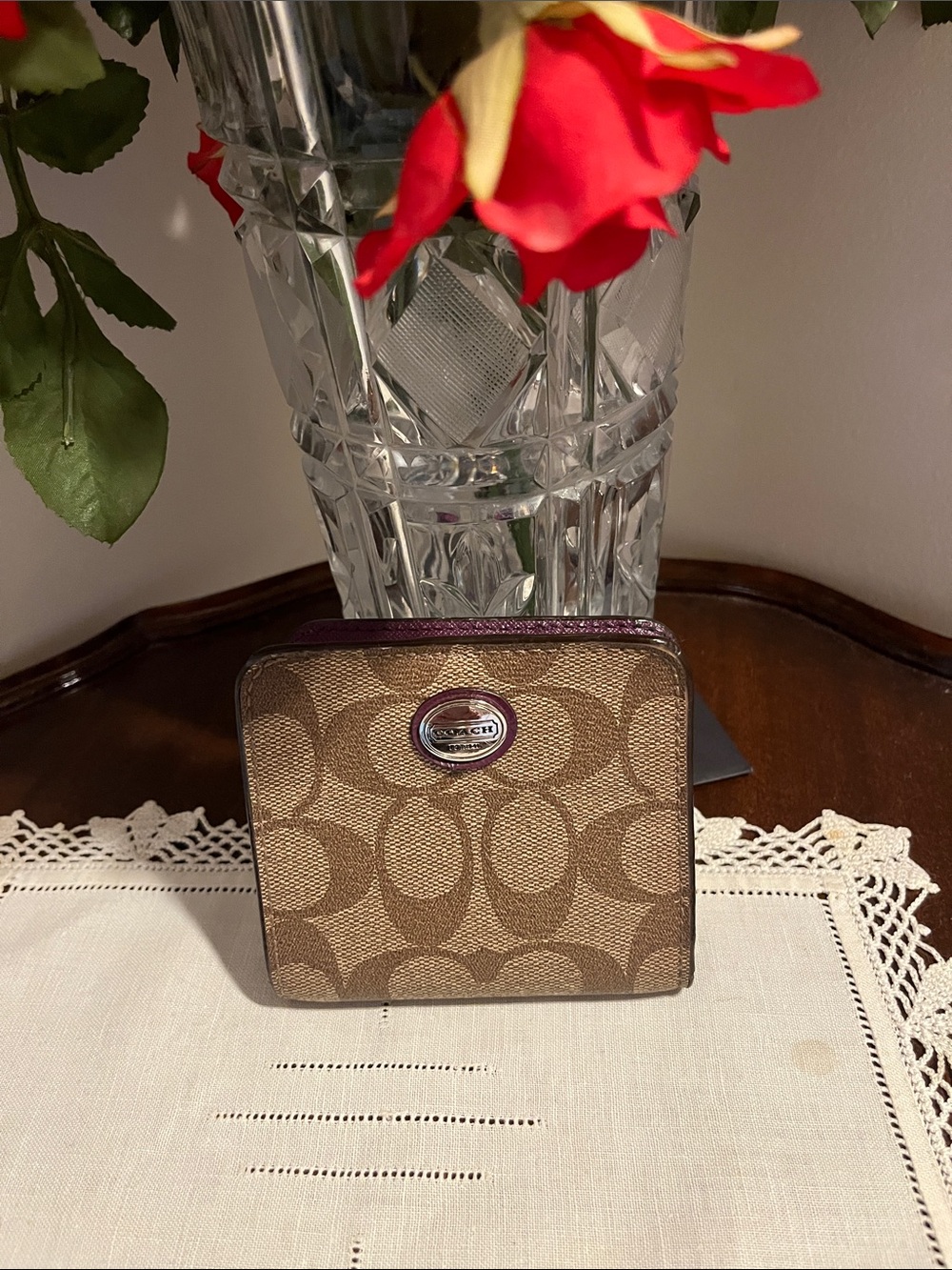 Coach mini wallet.